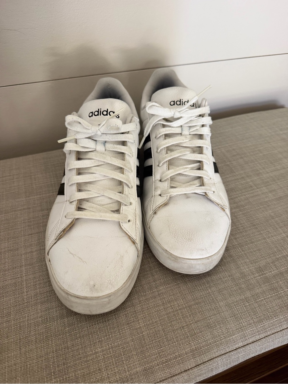 adidas White and Black Athletic Sneakers
